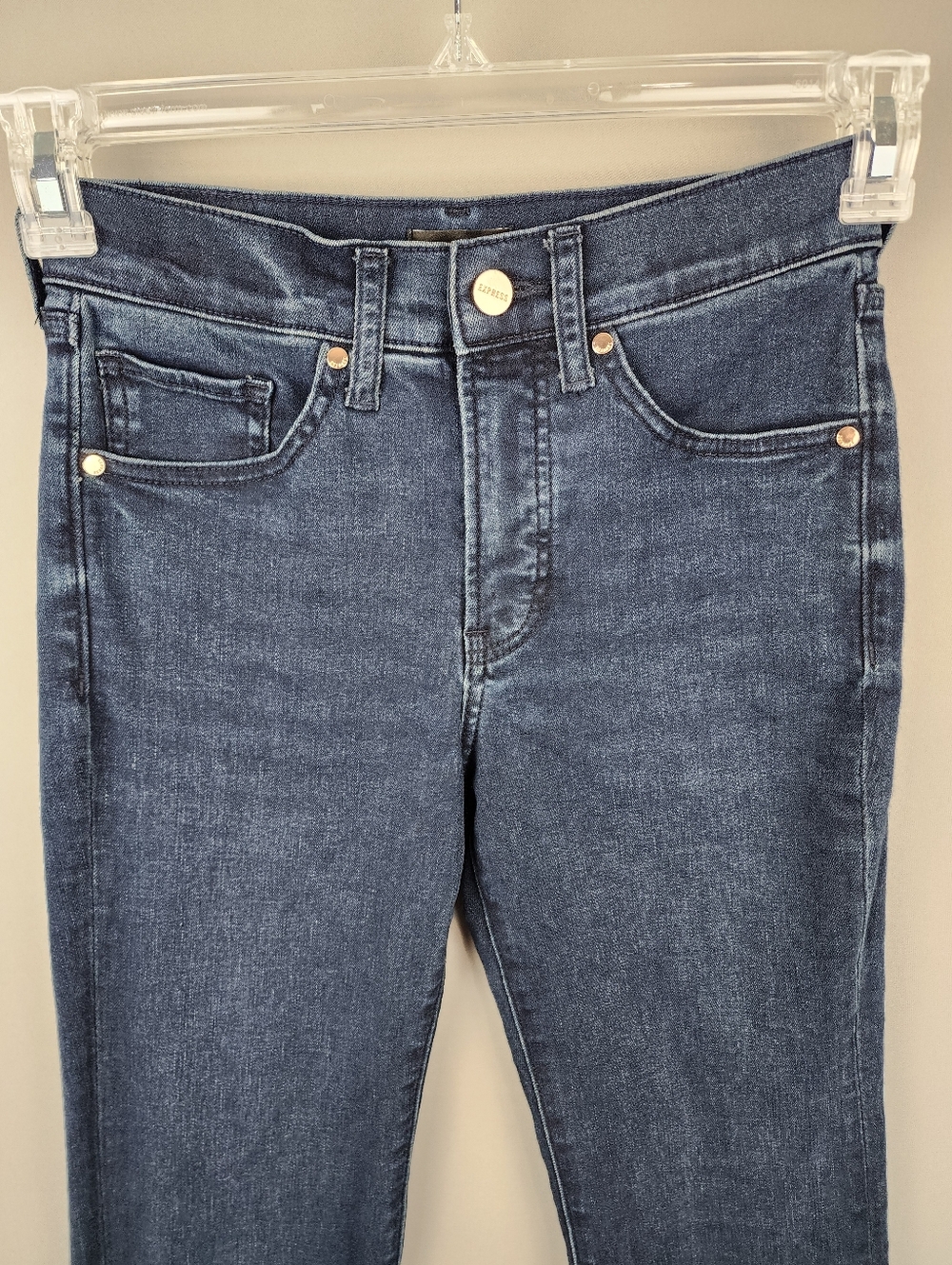 Express Boot Cut Jeans Mid Rise Sz 0 Long - Picture 2 of 8